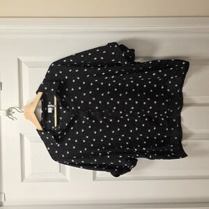 Simons - Preppy Daisy Pattern Loose Short-sleeved Blouse